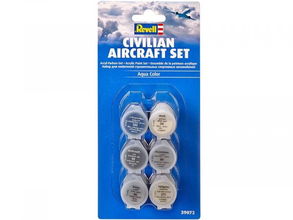 39072 Revell Набор акриловых красок "Гражданская авиация", 6 цветов